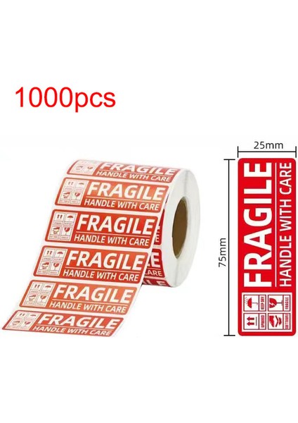 76X25MM - 1000PCS 100PCS Kırılgan Çıkartmalar Malları Lütfen Dikkatli Kullanın Uyarı Etiketleri Dıy Malzemeleri 76X25M 75X50MM 90X50MM 130X70MM (Yurt Dışından)