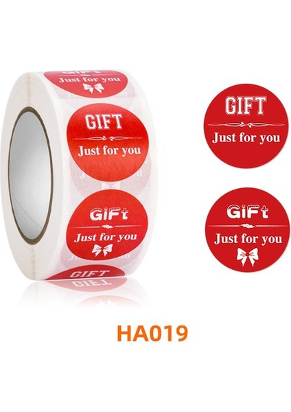 HA019 - 500 Adet 100-500 Adet 2.5 Cm/1 Inç Hediye Sadece Sizin Için Çıkartmalar Rulo Zarf Kırtasiye Mühür Etikel Iş (Yurt Dışından)