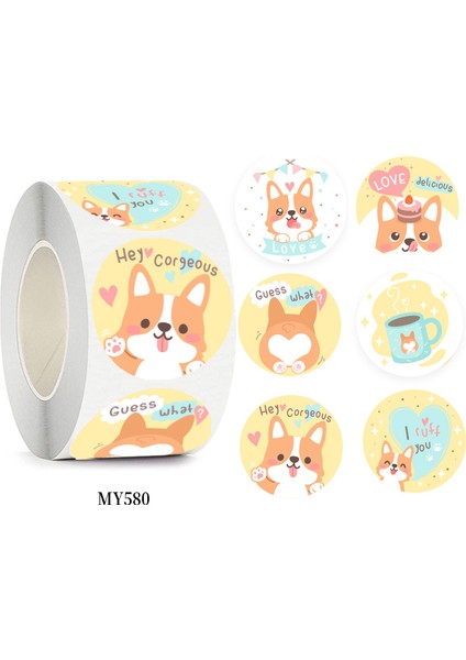 500 Adet Style3 500 Adet Sevimli Corgi Hayvanlar Çıkartmalar Çocuklar Için Anaokulu Okul Teşvik Öğrencileri Oyunları Oyuncak Ödül Çıkartmalar Kırtasiye (Yurt Dışından)