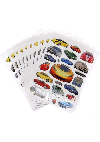 Araba 10 Sayfa/paket Ay Meyve Kelebek Hayvan Araba Serisi Ödül Çıkartmalar Ilkokul Öğrencileri Için Övgü Çıkartmalar (Yurt Dışından)