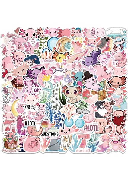 100 Adet 10/30/50/100 Adet Karikatür Salamander Kore Kırtasiye Etiket Estetik Pvc Dekorasyon Scrapbooking Okul Malzemeleri Çocuklar Için (Yurt Dışından)