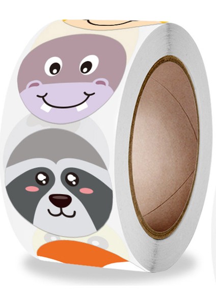 QY927-100PCS 100-500PCS Sevimli Karikatür Ödül Sticker Öğretmen Teşvik Öğrenci Için 1 Inç Yuvarlak Etiketler Hayvanlar Kırtasiye Sticker (Yurt Dışından) indirimleri