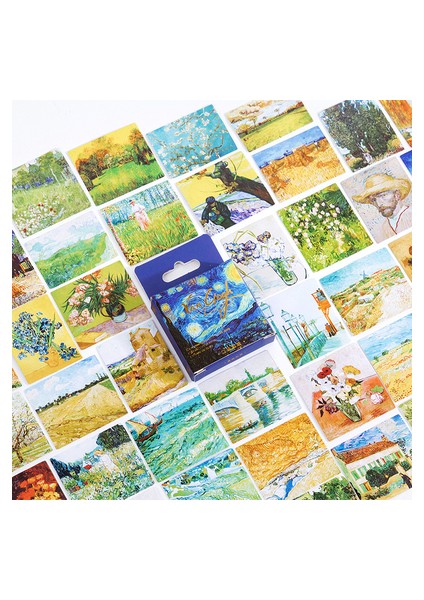 C 45 Adet/kutu Van Gogh Yıldızlı Gökyüzü Dekoratif Çıkartmalar Scrapbooking Diy Sopa Etiket Günlüğü Kırtasiye Albümü Dergisi Çıkartmalar (Yurt Dışından) fiyatları