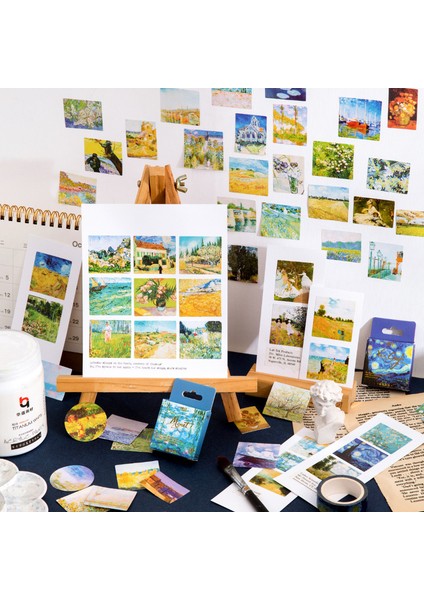 C 45 Adet/kutu Van Gogh Yıldızlı Gökyüzü Dekoratif Çıkartmalar Scrapbooking Diy Sopa Etiket Günlüğü Kırtasiye Albümü Dergisi Çıkartmalar (Yurt Dışından) indirimleri