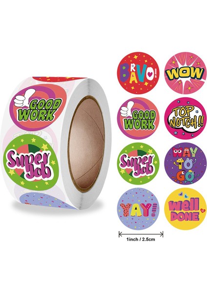 QY899-100PCS 100-500PCS Teşvik Ödül Çıkartmalar Yaşasın Ödüllendirilmiş Çocuklar Okul Anaokulu Çocuk Karalama Defteri Kırtasiye Etiket (Yurt Dışından)