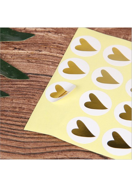 Alüminyum Folyo Altın 160 Adet/grup Kawaii Sıcak Damgalama Kalp Scrapbooking Kağıt Etiketleri Mühür Etiket Yapışkanlı Çıkartmalar Hediye Kutusu Mühür Etiket (Yurt Dışından)