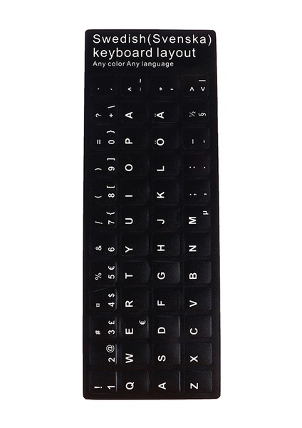 Isveç Rusça Klavye Kapak Çıkartmalar Kitap Için Laptop Klavye 10 "17" Bilgisayar Standart Mektup Düzeni Klavye Kapakları Filmi (Yurt Dışından)