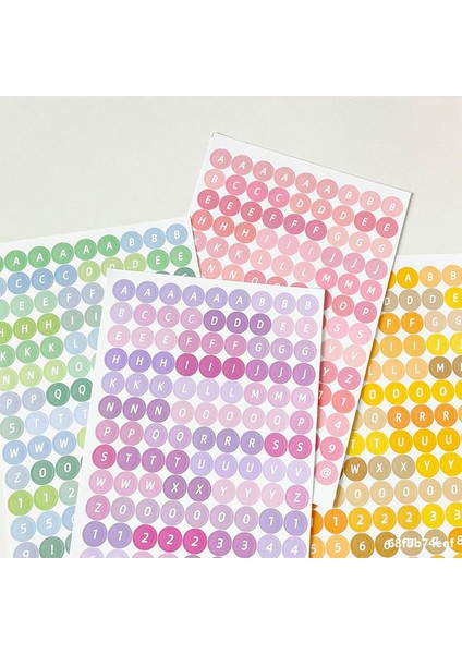 4 Sayfa Kawaii 4 Sayfa Alfabe Mektup Çıkartmalar Dıy Scrapbooking Planlayıcısı Dergisi Etiket Dekorasyon Kore Kırtasiye Ofis Malzemeleri (Yurt Dışından)