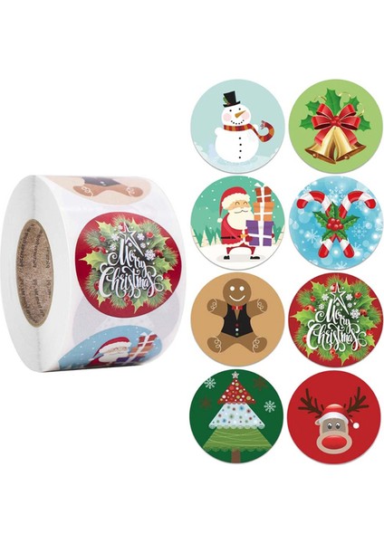 QY694-500 Adet 100-500 Adet Gül Altın Merry Christmas Çıkartmalar Kendinden Yapışkanlı Tatil Çıkartmalar Noel Dekor Düğün Parti Kartları Etiketi (Yurt Dışından)