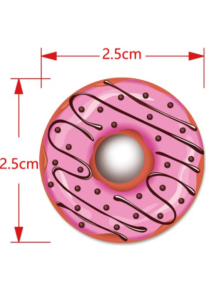 QY1905-50PCS 50-500PCS Donuts Etiket 1 Inç Renkli Çocuk Etiket Pişirme Mağazası Süslemeleri Sınıf Öğretmeni Teşvik Öğrenci Ödül Çıkartmaları (Yurt Dışından)