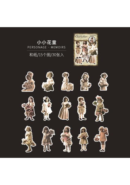 Xiaoxiaohuatong 30 Adet/grup Kawaii Kırtasiye Çıkartmalar Retro Persona Dıy Önemsiz Günlük Kağıt Çıkartmalar Planlayıcısı Dekoratif Mobil Çıkartmalar (Yurt Dışından) fiyatları