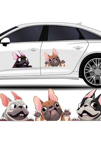 01 Sevimli Karikatür Köpek Araba Pencere Çıkartmaları Yavru Bulldog Çıkartmaları Araba Kapı Arka Cam Etiketi Komik Hayvan Vinil Çıkartması 12*14CM (Yurt Dışından) fiyatları