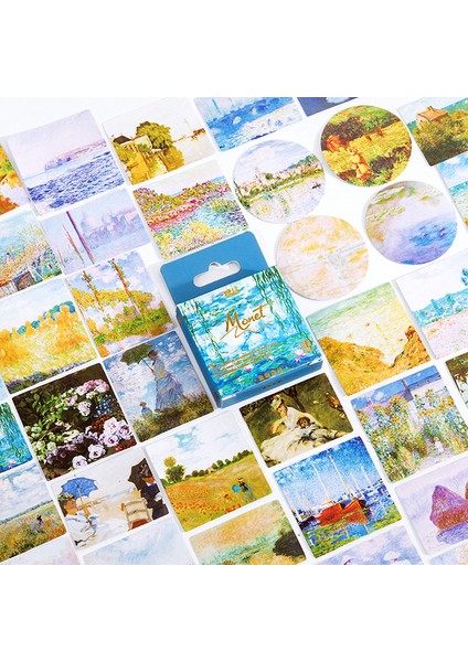 C 1 Kutu Vintage Çıkartmalar Scrapbooking Telefon Günlüğü Malzeme Dıy Dünyaca Ünlü Tablolar Dekoratif Kağıt Kırtasiye Etiket (Yurt Dışından)