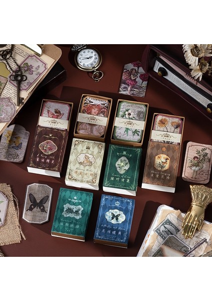 F Yoofun 60 Adet/kutu Vintage Kawaii Kırtasiye Çıkartmalar Retro Günlüğü Planlayıcısı Dekoratif Mobil Çıkartmalar Scrapbooking Jounal Craft Dıy (Yurt Dışından)