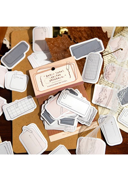 Stil 2 45 Adet Vintage Yazılabilir Etiket Mesaj Kartı Çerçevesi Deco Çıkartmalar Scrapbooking Kolaj Önemsiz Dergisi Etiket Malzemesi Kağıt (Yurt Dışından)