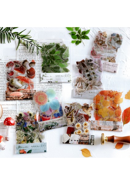 D Mohamm 40 Yaprak Bitki Çiçekler Mini Scrapbooking Çıkartmaları Estetik Kağıt Etiket Gevreği Sabit Ofis Aksesuarı Sanat Kaynağı (Yurt Dışından)