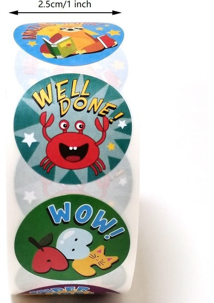 A-213 500 Adet/rulo Ingilizce Karikatür Hayvan Çıkartmalar Öğretmen Ödül Öğrencileri Çıkartmalar Kendinden Yapışkanlı Kırtasiye Çıkartmalar (Yurt Dışından) fırsatları