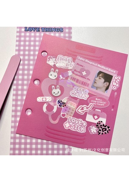 Stil 3 Puding Kek Dekorasyon Çıkartması Yay Pembe Aşk Sticker Akçaağaç Tavşan El Hesabı Sticker Sticker (Yurt Dışından) modelleri