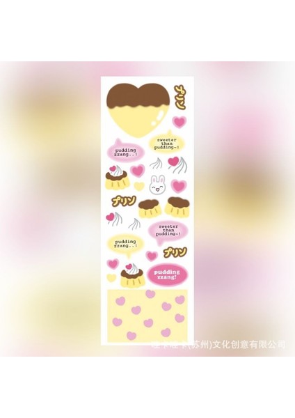 Stil 3 Puding Kek Dekorasyon Çıkartması Yay Pembe Aşk Sticker Akçaağaç Tavşan El Hesabı Sticker Sticker (Yurt Dışından) indirimleri