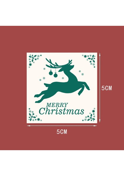 QY1453-100PCS 40-100PCS Kare Merry Christmas Çıkartmalar Mühür Etiketleri 5cm Kırmızı Noel Baba Etiketleri Noel Hediyesi Süslemeleri Etiket (Yurt Dışından) modelleri