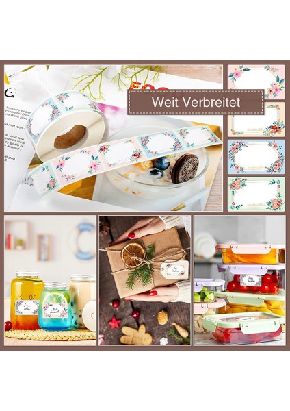 QY2087-250PCS-1ROLL 50-250 Adet Çiçekler Adı Etiketleri Mutfak Boş El Yazısı Tarih Çıkartmalar Buzdolabı Dondurucu Gıda Depolama Küçük Işletme 3*5 cm (Yurt Dışından) indirimleri