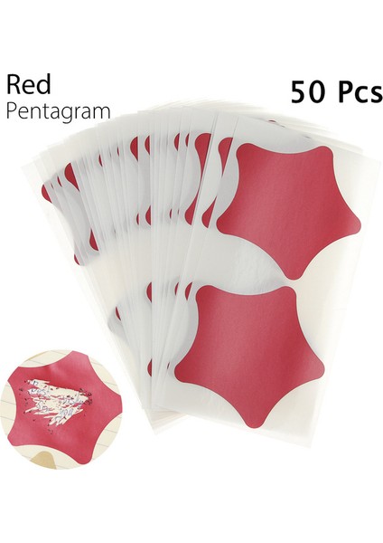 Redpentagram 50 Adet/takım Renk Çok Kullanımlı Sevimli Aşk Pentagram Şekli Kazı Kazan Kart Etiket Dıy Kartpostal Düğün Hediyesi Kendinden Yapışkanlı Kaplama Etiket (Yurt Dışından)