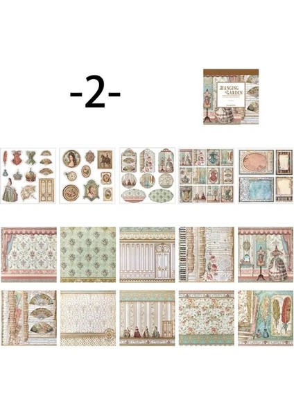 S18602-2 Bay Kağıt 6 Tarzı 25 Adet/kitap Vintage Karakter Washi Etiket Avrupa Prenses Bahçe El Hesabı Dekoratif Kırtasiye Etiket (Yurt Dışından)