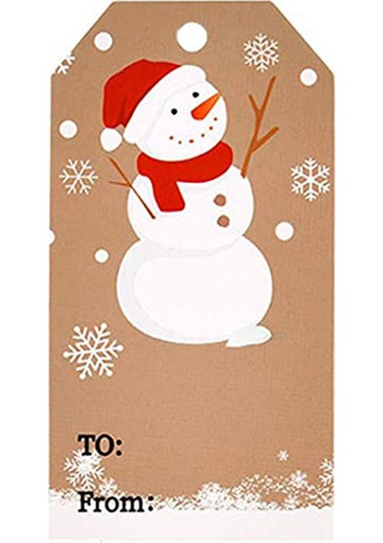 QY1425-50PCS 50-100PCS Merry Christmas Etiketler Kraft Kağıt Kartı Hediye Etiketi Dıy Asın Etiketleri Hediye Paketleme Dekor Hediye Kartı Noel Malzemeleri Yanadır (Yurt Dışından)