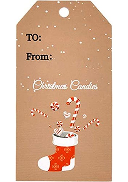 QY1425-50PCS 50-100PCS Merry Christmas Etiketler Kraft Kağıt Kartı Hediye Etiketi Dıy Asın Etiketleri Hediye Paketleme Dekor Hediye Kartı Noel Malzemeleri Yanadır (Yurt Dışından) fırsatları