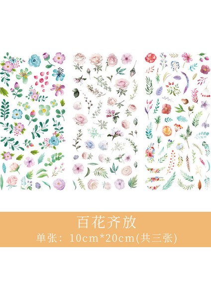 Stil 1 3 Adet/takım Sevimli Karikatür Çiçekler Yapraklar Etiket Dıy Günlüğü Dekor Çıkartmalar Karalama Defteri Sevimli Kırtasiye Günlüğü Malzemeleri (Yurt Dışından) fiyatları