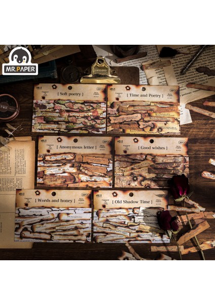 Stil 3 Bay Kağıt 6 Stilleri 30 Adet/paket Vintage Çıkartmalar Sanat Kişiselleştirilmiş Uzun Şeritler Ingilizce Yanmış El Kitabı Dekorasyon Dıy Malzeme (Yurt Dışından) fiyatları