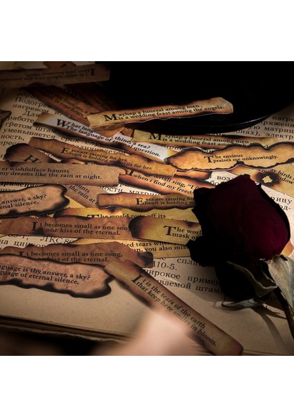 Stil 3 Bay Kağıt 6 Stilleri 30 Adet/paket Vintage Çıkartmalar Sanat Kişiselleştirilmiş Uzun Şeritler Ingilizce Yanmış El Kitabı Dekorasyon Dıy Malzeme (Yurt Dışından) modelleri