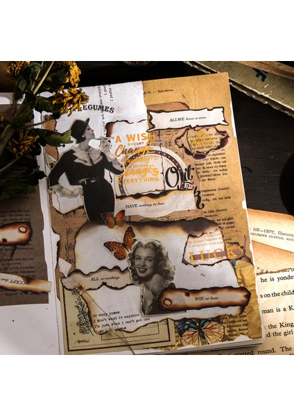 Stil 3 Bay Kağıt 6 Stilleri 30 Adet/paket Vintage Çıkartmalar Sanat Kişiselleştirilmiş Uzun Şeritler Ingilizce Yanmış El Kitabı Dekorasyon Dıy Malzeme (Yurt Dışından) fırsatları