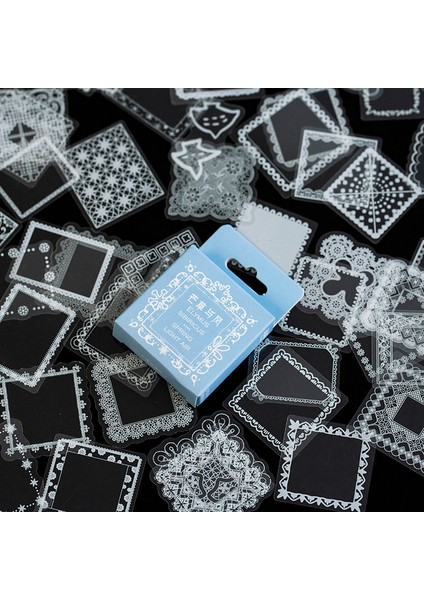 B Journamm 50 Adet/grup Dantel Serisi Mini Kutu Çıkartmalar Scrapbooking Önemsiz Dergisi Estetik Dekoratif Kırtasiye Sızdırmazlık Çıkartmalar (Yurt Dışından)