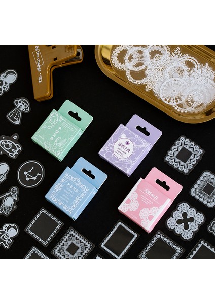 B Journamm 50 Adet/grup Dantel Serisi Mini Kutu Çıkartmalar Scrapbooking Önemsiz Dergisi Estetik Dekoratif Kırtasiye Sızdırmazlık Çıkartmalar (Yurt Dışından) fiyatları