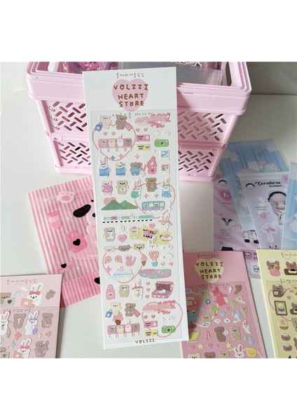 04 Kore Ins Sevimli Büyük Dört Yapraklı Yonca Karikatür Ayı Çıkartması Sıcak Gümüş Tavşan Çıkartması (Yurt Dışından) fırsatları