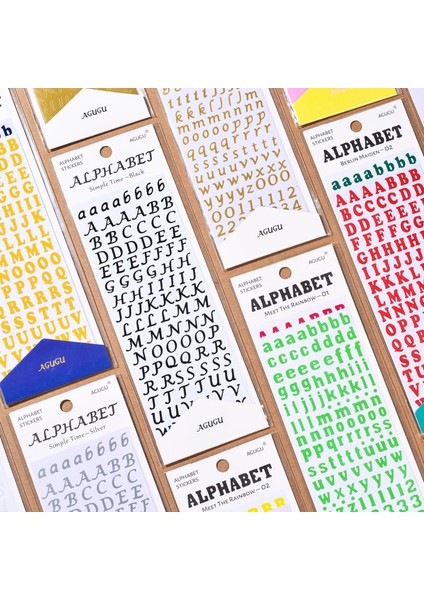 1-D Mohamm 2 Sayfa Numarası Harfler Alfabe Ekose Dekoratif Çıkartmalar Scrapbooking Fotoğraf Albümü Kart Yapımı Için Süt Günlüğü Dıy (Yurt Dışından)