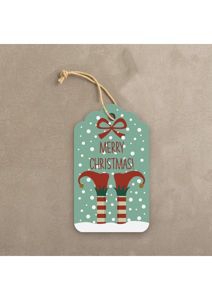 QY1688-50PCS 50 Adet Güzel Merry Christmas Ağacı Etiketleri Kartları Hediye Etiketi Dıy Noel Paketi Sarma Küçük Işletme Malzemeleri 4*7 cm (Yurt Dışından)