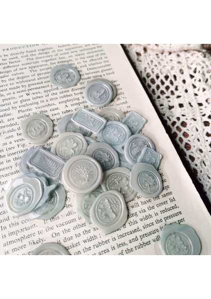 Stil 4 30 Adet/torba Bitkiler Mum Mühürleri Damga Etiket Vintage Doku Craft Etiket Dıy Dekoratif Karalama Defteri Dergisi Öğrenci Tedarik (Yurt Dışından)
