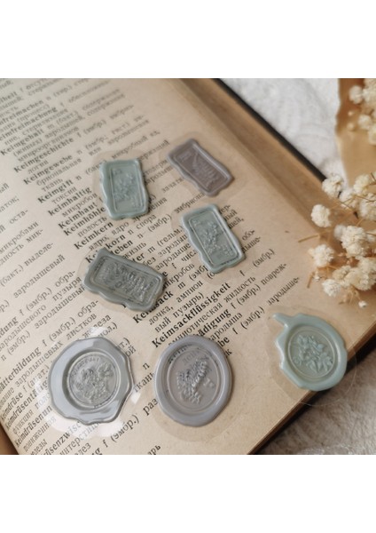 Stil 4 30 Adet/torba Bitkiler Mum Mühürleri Damga Etiket Vintage Doku Craft Etiket Dıy Dekoratif Karalama Defteri Dergisi Öğrenci Tedarik (Yurt Dışından)