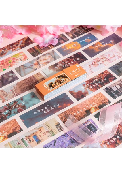 E Mini Çıkartmalar Kitap Sakura Dekoratif Çıkartması 60 Sayfa Yapışkan Mühürler Dıy Günlüğü Karalama Defteri Okul Malzemeleri Kawaii Kırtasiye (Yurt Dışından) fiyatları