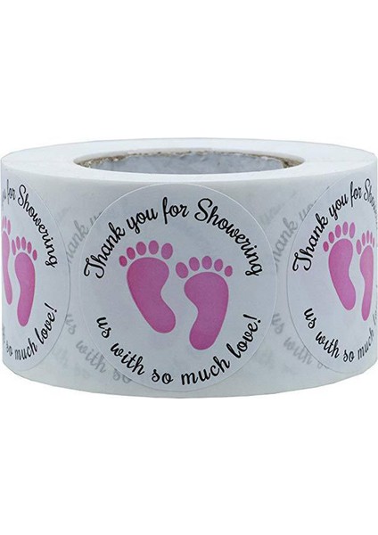 PINK-300PCS 100-500PCS Etiketleri Sevimli Çıkartmalar Mavi Pembe Ayak Işareti Çıkartmalar Mühür Etiketleri Öğretmen ve Öğrenci Ofis Etiket Kırtasiye (Yurt Dışından)