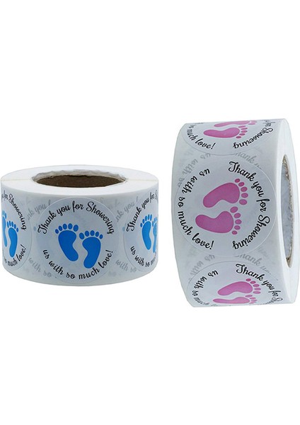 PINK-300PCS 100-500PCS Etiketleri Sevimli Çıkartmalar Mavi Pembe Ayak Işareti Çıkartmalar Mühür Etiketleri Öğretmen ve Öğrenci Ofis Etiket Kırtasiye (Yurt Dışından) fiyatları