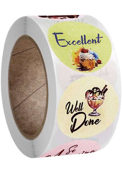 QY758-300PCS 100-500PCS 1 Inç Sevimli Kelimeler Çıkartmalar Çocuklar Için Öğretmen Ödül Çıkartmalar Okul Sınıf Malzemeleri Yuvarlak Teşvik Çıkartmalar (Yurt Dışından)