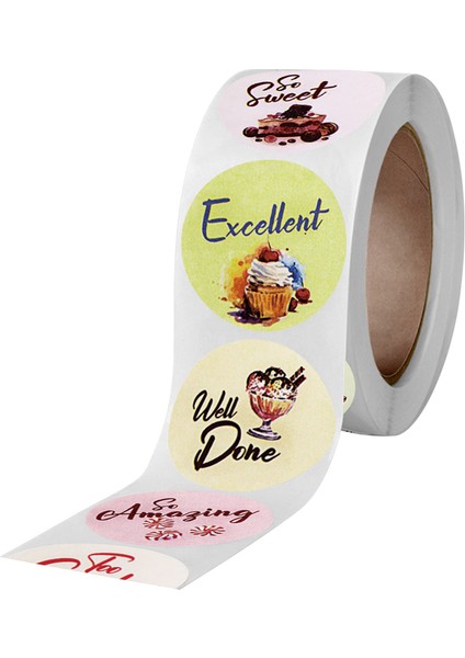 QY758-300PCS 100-500PCS 1 Inç Sevimli Kelimeler Çıkartmalar Çocuklar Için Öğretmen Ödül Çıkartmalar Okul Sınıf Malzemeleri Yuvarlak Teşvik Çıkartmalar (Yurt Dışından) fırsatları