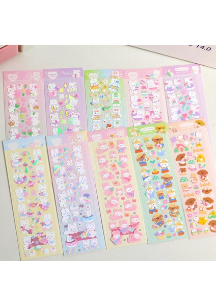 Stil 4 Kore Ins Sevimli Hayvanlar Tavşanlar Etiket Kişiselleştirilmiş Dergisi Dıy Malzeme El Kitabı Sabit Dekoratif Sanat Malzemeleri (Yurt Dışından) modelleri