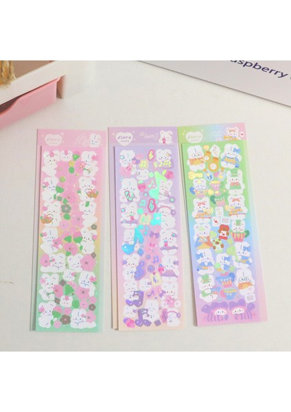 Stil 4 Kore Ins Sevimli Hayvanlar Tavşanlar Etiket Kişiselleştirilmiş Dergisi Dıy Malzeme El Kitabı Sabit Dekoratif Sanat Malzemeleri (Yurt Dışından) fırsatları