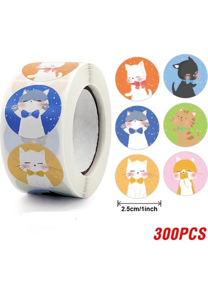 QY1627-300PCS 100-500PCS Yeni Karikatür Dinozorlar Çıkartmalar 6 Tasarımlar Sınıf Öğretmeni Kırtasiye Yapışkan Etiket Çocuklar Için Ödül Çıkartmaları (Yurt Dışından)