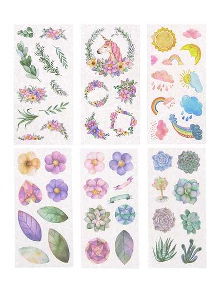 Stil 2 6 Yaprak/paket Karikatür Kedi Washi Kağıt Etiket Kawaii Günlüğü Çıkartmalar Scrapbooking Günlük Planlayıcı Kırtasiye Malzemeleri (Yurt Dışından) fiyatları