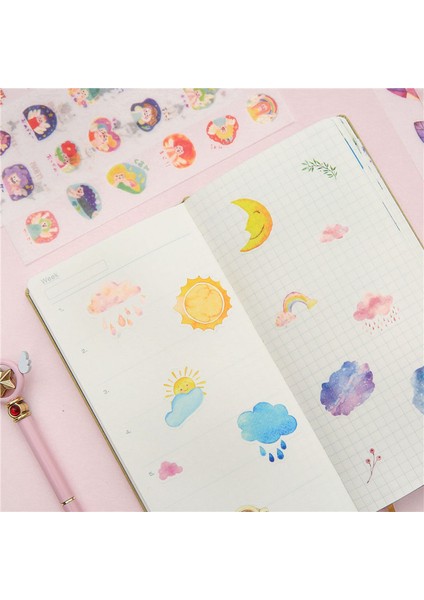 Stil 2 6 Yaprak/paket Karikatür Kedi Washi Kağıt Etiket Kawaii Günlüğü Çıkartmalar Scrapbooking Günlük Planlayıcı Kırtasiye Malzemeleri (Yurt Dışından) modelleri